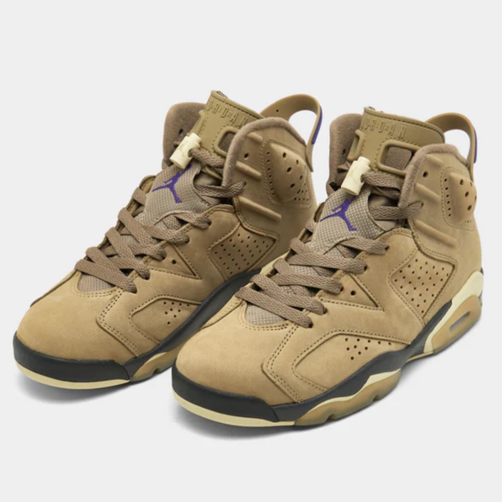 NEW IN BOX JORDAN WOMEN'S 6 RETRO GTX BROWN KELP / TEAM GOLD - SHADOW BROWN
